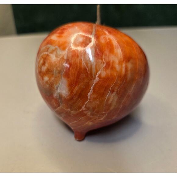 Vintage Italian Marble Peach Carved with Pit showing. MCM - Picture 2 of 8